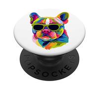 Pop Art Bouledogue français Cadeau Maman Chien Papa Frenchie PopSockets PopGrip - Support et Grip pour Smartphone/Tablette avec un Top Interchangeable