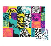 Pop Art Casse-tête 1000 Pièces sans Poussière, Puzzle Jeu Éduchatif Décompression pour Une Activité Détente, Fun Fresent & Activités pour La Maison 38x26cm/1000pcs