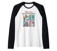 Pop Art Character Squares Classic 80's Cartoon Manche Raglan