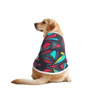 Pop Art Chemise pour chien - Vêtement respirant et rafraîchissant pour grands chiens, protection solaire et confortable pour Golden Retriever, Husky, Alaska, activités de plein air 4XL