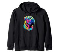 Pop Art Chinois Shar-Pei Amoureux des chiens Sweat à Capuche