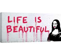 Pop Art et Graffiti, Tableaux sur toile - Masterfunk Collective, Life is Beautiful - 140 x 70 cm