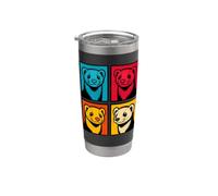 Pop Art Furet Quatre Couleurs Gobelet isotherme en acier inoxydable double paroi