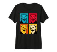 Pop Art Furet Quatre Couleurs T-Shirt Haut de Gamme