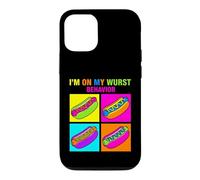Pop Art Humoristique I'm on My Wurst Behavior Coque pour iPhone 12/12 Pro
