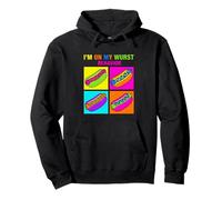 Pop Art Humoristique I'm on My Wurst Behavior Sweat à Capuche