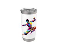 Pop Art Kung Fu Artiste Martial D'arts Martiaux Chinois Gobelet isotherme en acier inoxydable double paroi