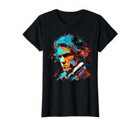 Pop Art Ludwig Van Beethoven Compositeur de Musique T-Shirt Graphique avec Valeur