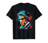 Pop Art Ludwig Van Beethoven Compositeur de Musique T-Shirt Graphique avec Valeur