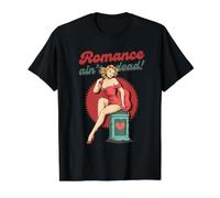 Pop Art Pin Up Girl Romance Ain't Dead Valentine Single T-Shirt Graphique avec Valeur