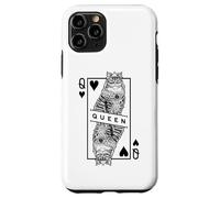 Pop Art Pop Art Sibérien Amoureux des Chats Reine de Cœur Coque pour iPhone 11 Pro