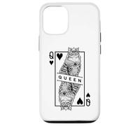 Pop Art Pop Art Sibérien Amoureux des Chats Reine de Cœur Coque pour iPhone 12/12 Pro