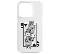 Pop Art Pop Art Sibérien Amoureux des Chats Reine de Cœur Coque pour iPhone 14 Pro