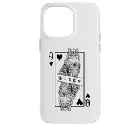 Pop Art Pop Art Sibérien Amoureux des Chats Reine de Cœur Coque pour iPhone 14 Pro Max
