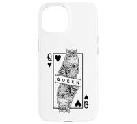 Pop Art Pop Art Sibérien Amoureux des Chats Reine de Cœur Coque pour iPhone 15