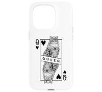 Pop Art Pop Art Sibérien Amoureux des Chats Reine de Cœur Coque pour iPhone 15 Pro
