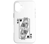 Pop Art Pop Art Sibérien Amoureux des Chats Reine de Cœur Coque pour iPhone 16 Plus