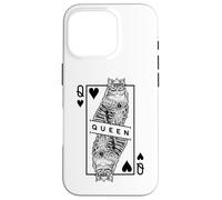 Pop Art Pop Art Sibérien Amoureux des Chats Reine de Cœur Coque pour iPhone 16 Pro