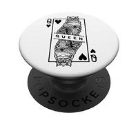Pop Art Pop Art Sibérien Amoureux des Chats Reine de Cœur PopSockets PopGrip Adhésif