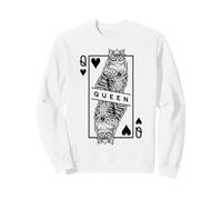 Pop Art Pop Art Sibérien Amoureux des Chats Reine de Cœur Sweatshirt
