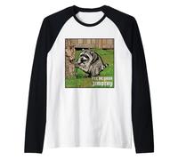 Pop Art Raccoon I'll Be Your Jimothy Design BD Demi-Tons Manche Raglan
