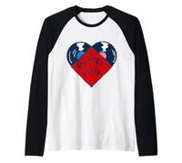 Pop Art Record Music Lover Vintage Heart Album Retro Années 60 Manche Raglan
