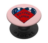 Pop Art Record Music Lover Vintage Heart Album Retro Années 60 PopSockets PopGrip Adhésif