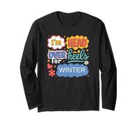 Pop Art rétro Amusant pour Les Amateurs de Neige Manche Longue