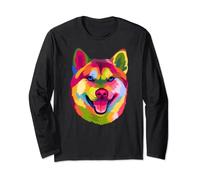 Pop Art Shiba Inu mignon animal de compagnie japonais cadeau homme femme amoureux des chiens Manche Longue