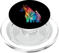 Pop Art Splash Art coloré Berger Belge Malinois PopSockets PopGrip pour MagSafe