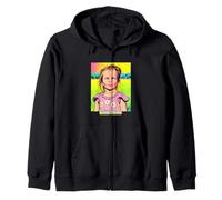 Pop Art T-Shirt pour Fille Motif Portrait de Bande dessinée Little Rebel Sweat à Capuche