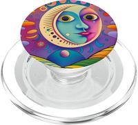 Pop Astronomie colorée Art céleste Lune et Ciel PopSockets PopGrip pour MagSafe