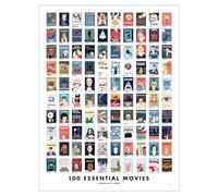 Pop Chart | Tableau à gratter 100 films essentiels | Poster à gratter 30,5 x 40,6 cm | Affiche originale de films incontournables | Présenté dans Wirecutter et sur Huckberry