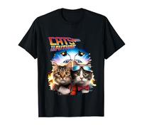 Pop Culture Parodie Cats To The Future Funny 80s 90s Cats T-Shirt