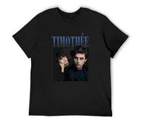 Pop Culture Timothée Chalamet Beautiful Boy Timothee Tee Unisex 100% Cotton Short-Sleeve T-Shirts Black XXL