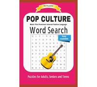 POP CULTURE WORD SEARCH PUZZLE BOOK: Funny Big word Search Book about POP CULTURE