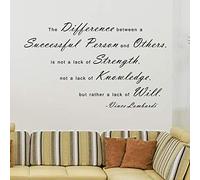 Pop Decors WL-0044-Va Autocollant mural avec citation inspirante La différence entre une personne réussie et d'autres