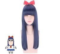 POP ÉQUIPE EPIC PIPI cosplay perruque synthétique cheveux Halloween Costume longue ligne droite perruques bleu Party + Cap perruque gratuit perruque