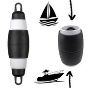 Pop Fender - Accessoire de bateau télescopique - Peu encombrant - Pour voile - Moteur - Sport - Bateaux - Yacht - Péniche (zèbre noir)