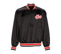Pop Fly Satin Baseball Jacket Blouson Bomber Homme Noir BLACK XL