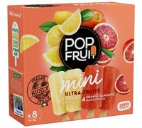 POP FRUIT Mini bâtonnets sorbet citron de Sicile / orange sanguine de Sicile - 280 g / 8 pièces