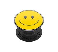 Pop Grip pour Smartphones Premium au Design Enamels Be Happy Noir / Jaune