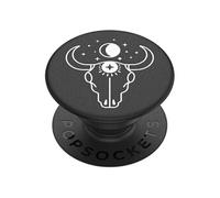 Pop Grip pour Smartphones Standard Mystique Moderne au Design Taureau et Lune Noir