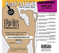Pop Hits Monthly April 2012 Country - Karaoke CD+G by N/A (0100-01-01)