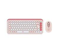 POP Icon Combo - Ensemble clavier et souris - sans fil - Bluetooth LE - QWERTY - Italien - rose, blanc cassé