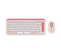 POP Icon Combo - Ensemble clavier et souris - sans fil - Bluetooth LE - QWERTZ - Allemand - blanc cassé, rose