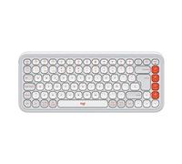 Logitech Pop Icon Keys Clavier Bluetooth sans Fil, Frappe Confortable, Touches programmables, Easy-Switch Entre 3 dispositifs Maximum, pour Ordinateur Portable, Tablette, PC - Blanc, QWERTY