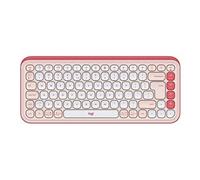 Logitech POP Icon Keys - Clavier - sans fil - Bluetooth LE - QWERTY - International US - rose, blanc cassé