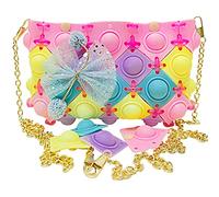 Pop It Bag Sac à main à monter soi-même pour jouets sensoriels à l'épaule - Kit de jouets sensoriels Popit Fidget Toy Sac à bandoulière - Figurine Poppit Fidgets pour filles