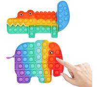 Pop It Fidget Toy, 2 Pcs Pop Bubble Fidget Toys, Jouets Anti-stress, Sensorielle Jouet, Push and Pop Bubble Sensory Fidget Toy, Jouets Sensoriels à Presser, Cadeau d'anniversaire Fête pour Enfants